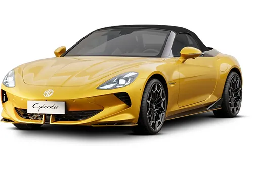 Der MG Cyberster in Trophy Black Roof Yellow